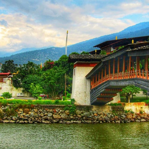 TRADITIONAL CANTILEVER BRIDGE -BHUTAN