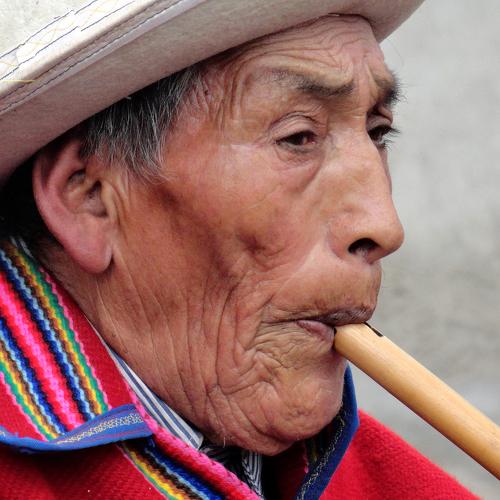 Músico Indígena con pingullo