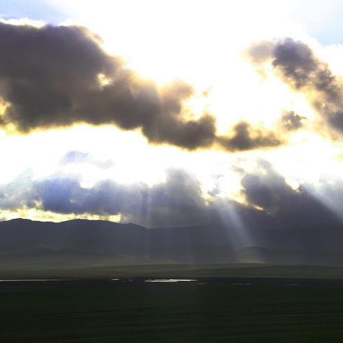The shadow of Cloud in Mongolia.