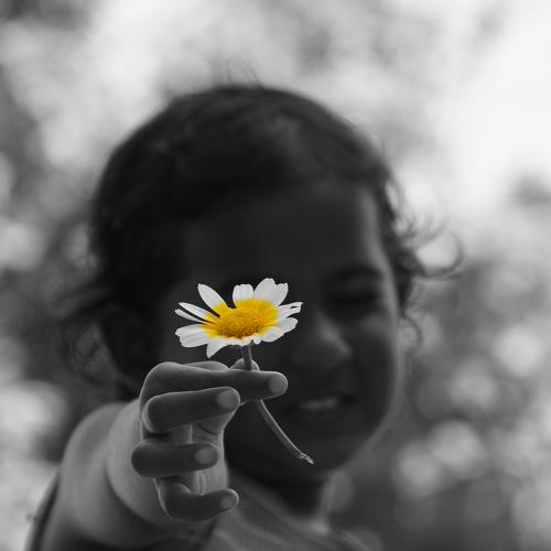 Selective colour portrait concept