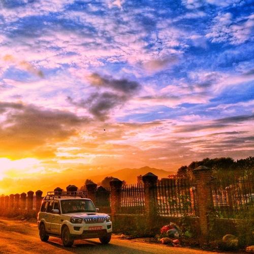 Sunset with cloud