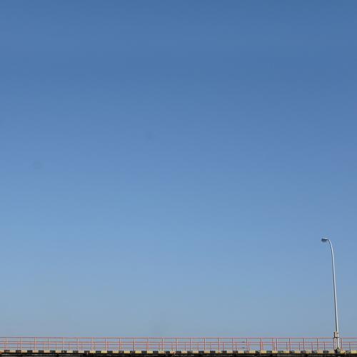 simple bridge and the blue sky