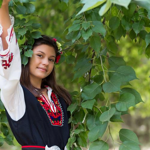 Girl with bulgarian costume