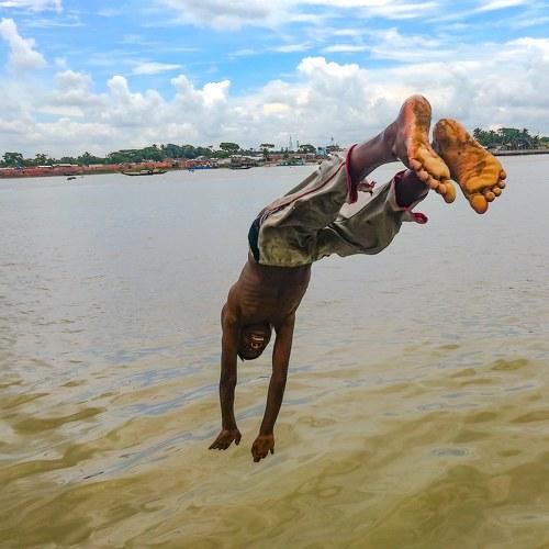 jump into river