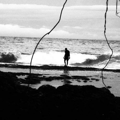 Rocky beach walking