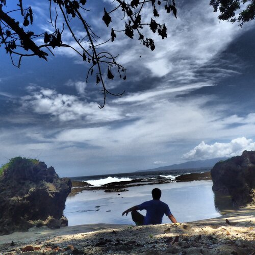 Beach sitting