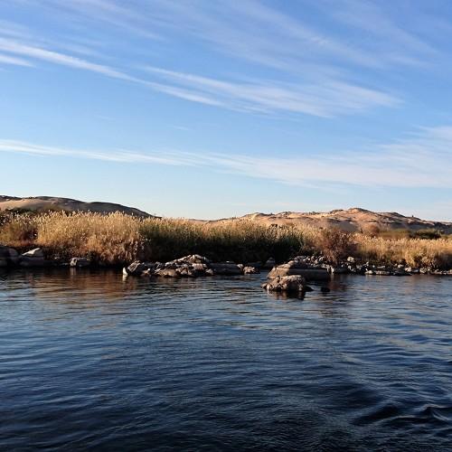 The Nile River from Aswan-Egypt