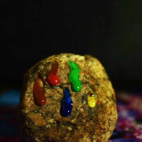 Colour on the rock