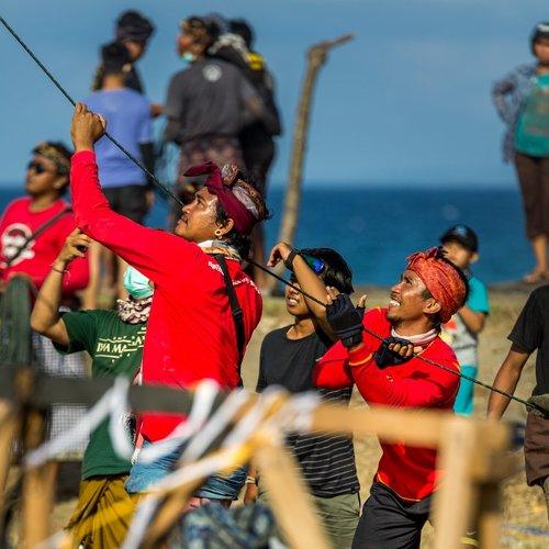 Kite flying team