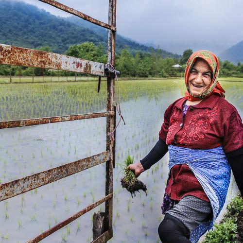 Old woman smile