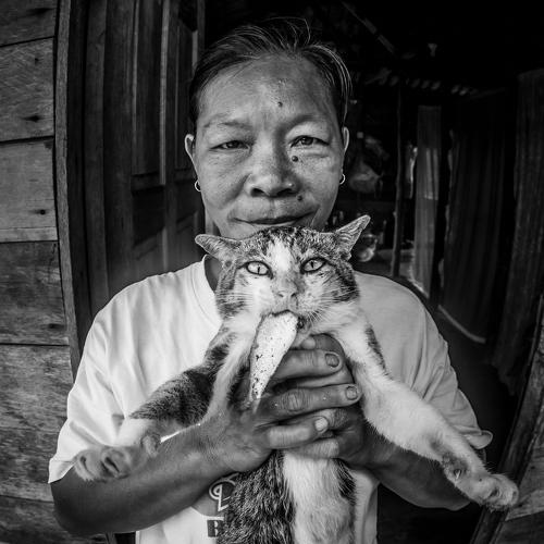 Old Lady and Her Cat