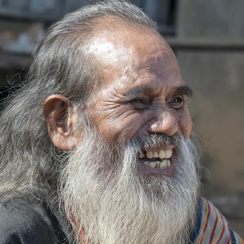 Old man's smile