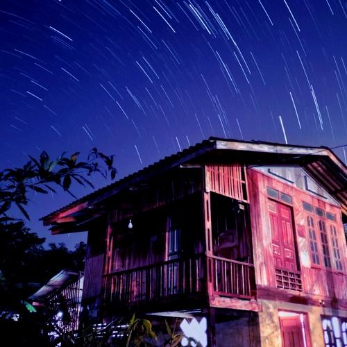 Sweet home with starry night