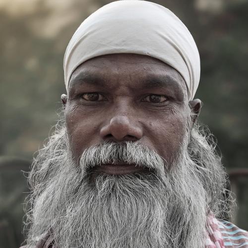 The face of a real man
