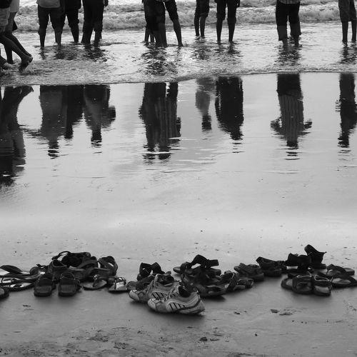 sneakers along the slippers