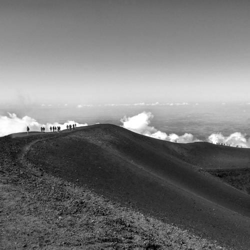 On the edge of Mount Etna