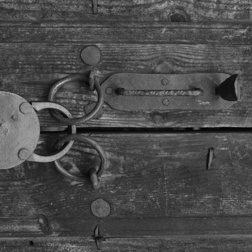 Old wooden door