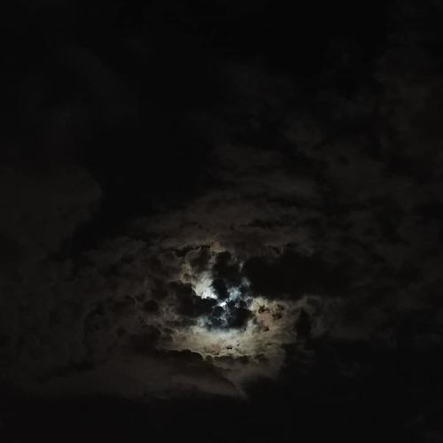 Moon drown in the clouds