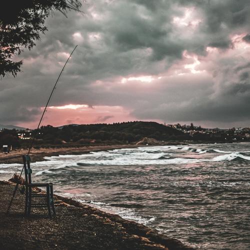 Darkened skies fishing