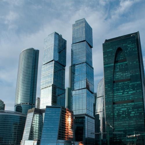 Moscow - city на заходе солнца