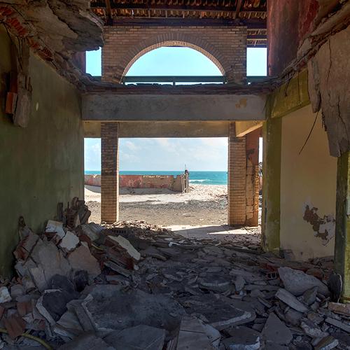 Ruins on the beach