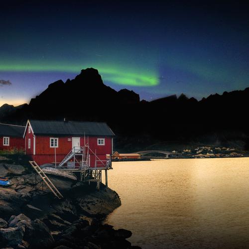Sunset and Aurora