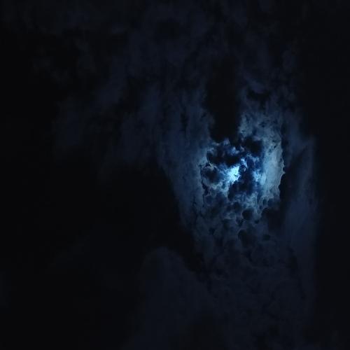 Moon in the clouds