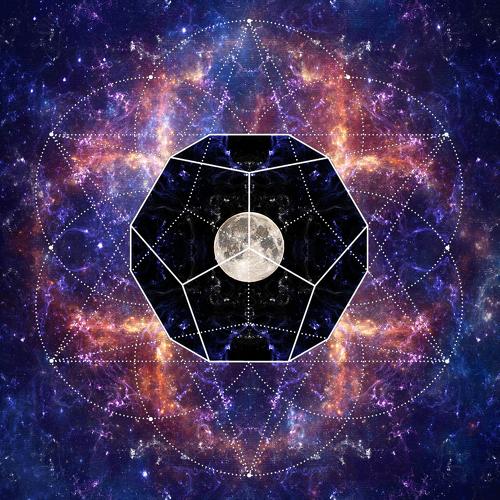 Photo of the Moon and Sacred Geometry