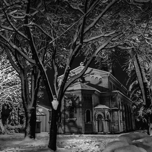 Winter at church yard
