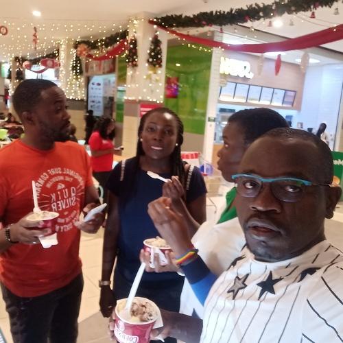 Out with friends