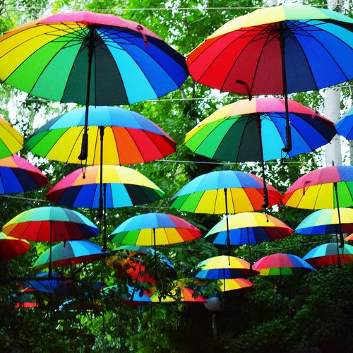 Raining umbrellas