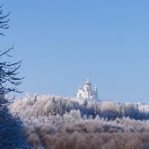 Пермский край. Белогорский монастырь. Крещенские морозы.