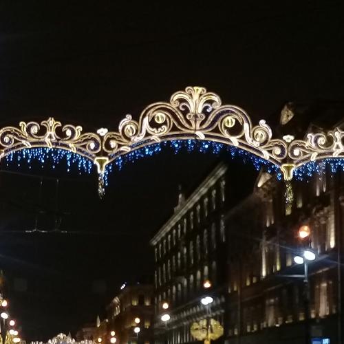 Невский за час до Нового 2019 года