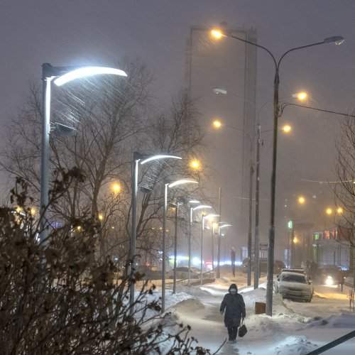 Снегопад в Братеево