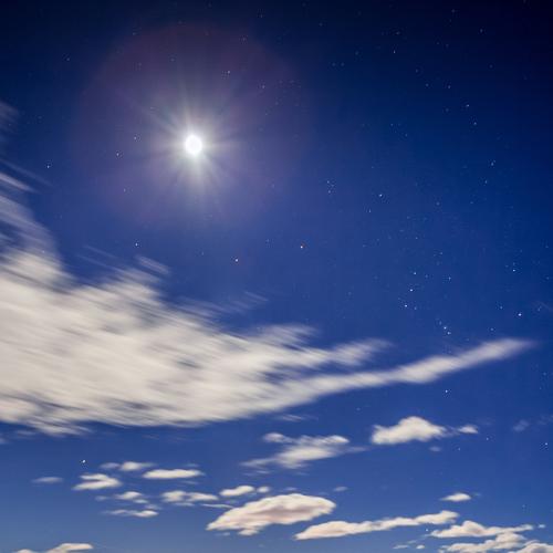 Full moon in winter fairytale