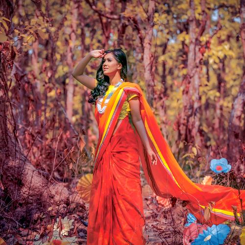 Woman in a forest