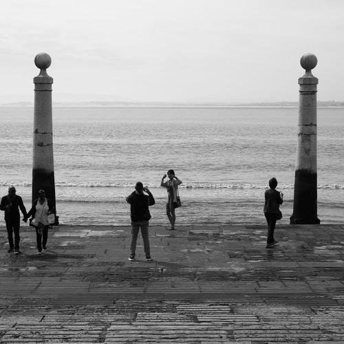 Between pilars