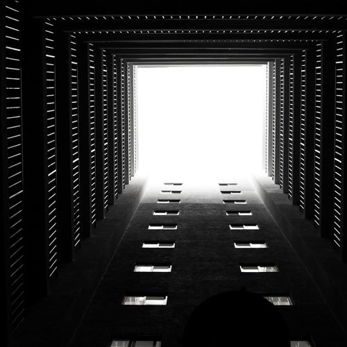 A tunnel inside the apartment building