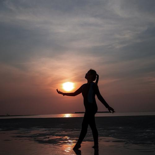 Dancing in the sea