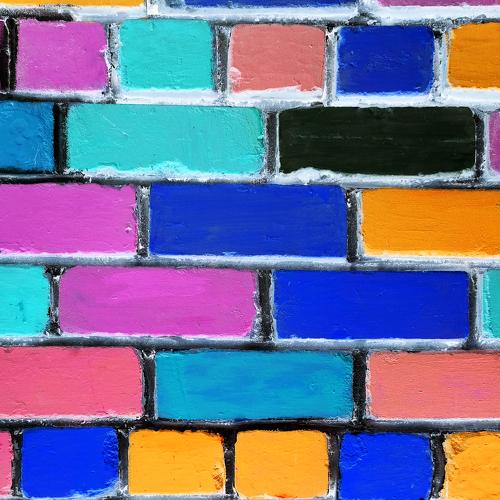 Multi-colored brick