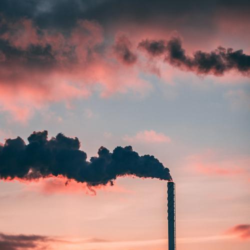 Sunset smoke
