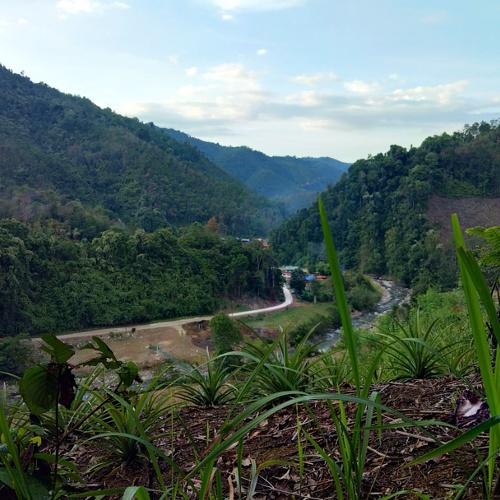 A clear cloudy day at my village