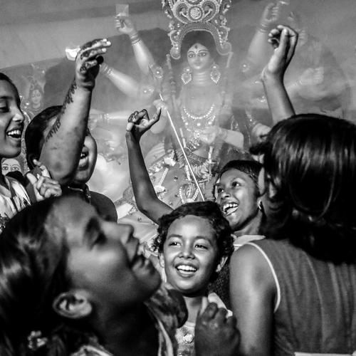 Children are enjoying the festival Of durga puja