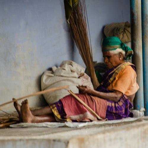 Aged women for herself