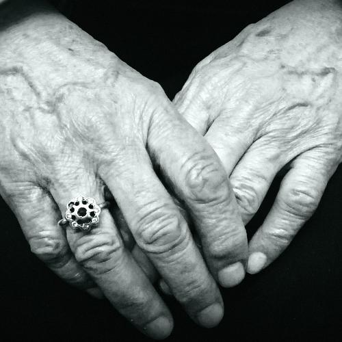 Hands of a 86 year old woman