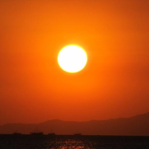 setting sun