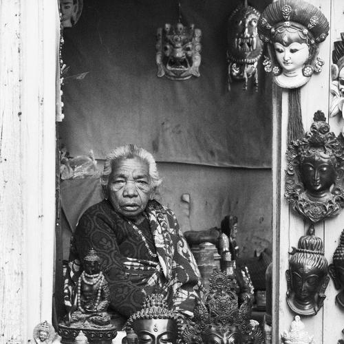 Old women doing business