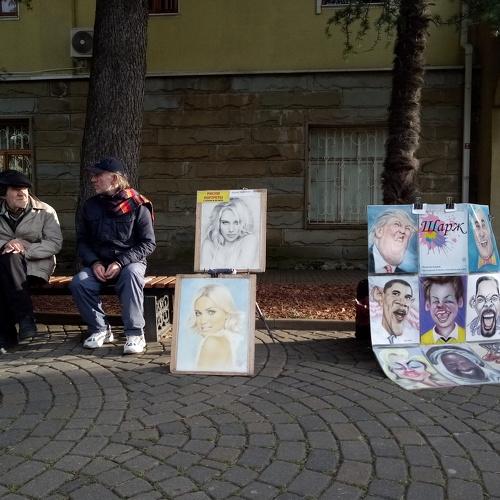 Ведут беседу художник и поэт... Где провода есть где кривды нет