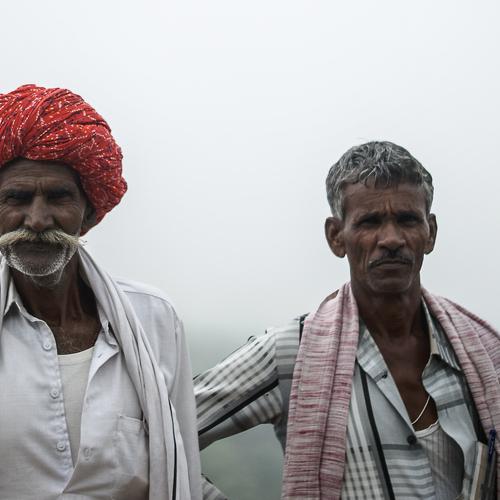 Couple in fog