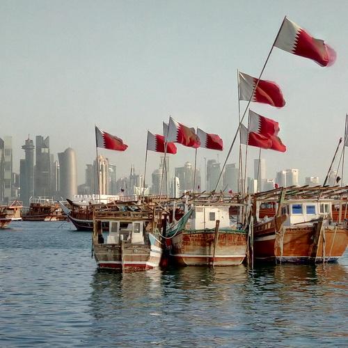 Boat and flags